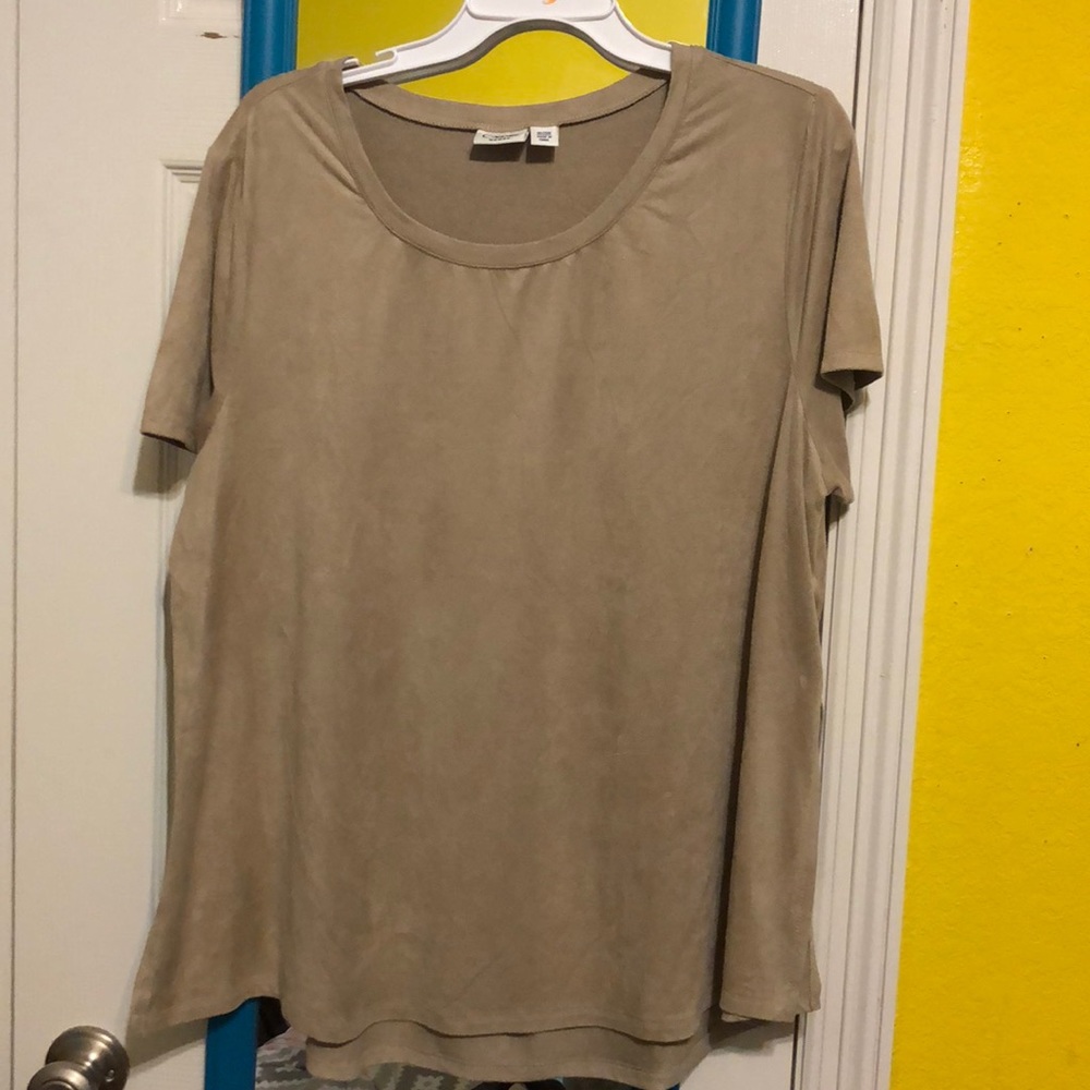 Soft faux suede top
